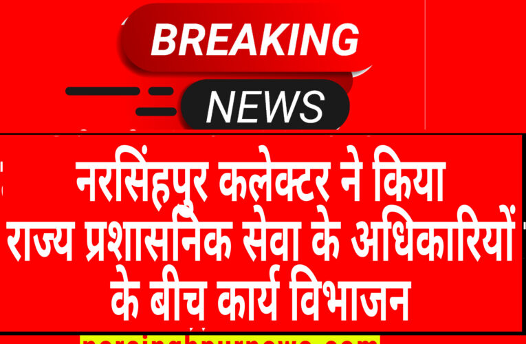 नरसिंहपुर कलेक्टर ने किया राज्य प्रशासनिक सेवा के अधिकारियों के बीच कार्य विभाजन